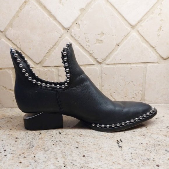 Alexander Wang Kori Studded Booties Leather Black - Picture 2 of 8